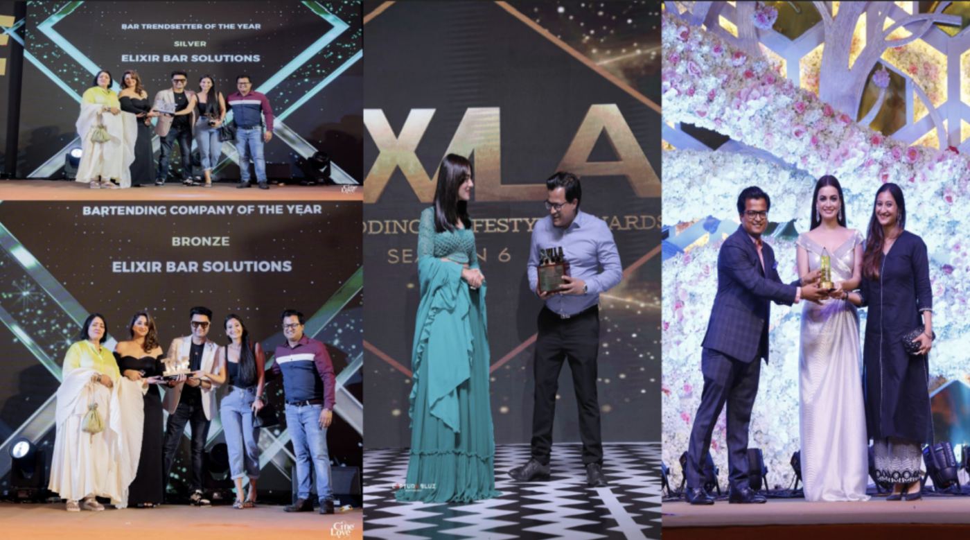 Collage of guild award ceremony moments
