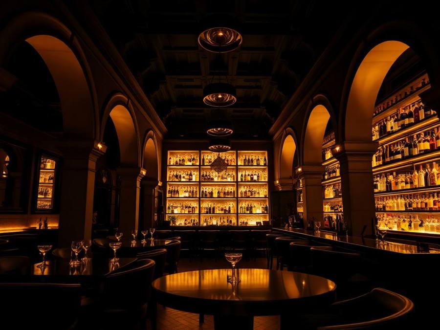 Cocktail bar interior representing the IBG testing centre in Delhi