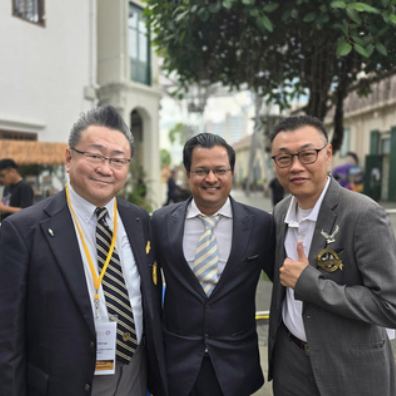IBG representative with IBA officials